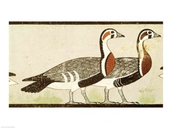 Geese from the Tomb of Nefermaat and Atet Old Kingdom Canvas Art - (36 x 24)