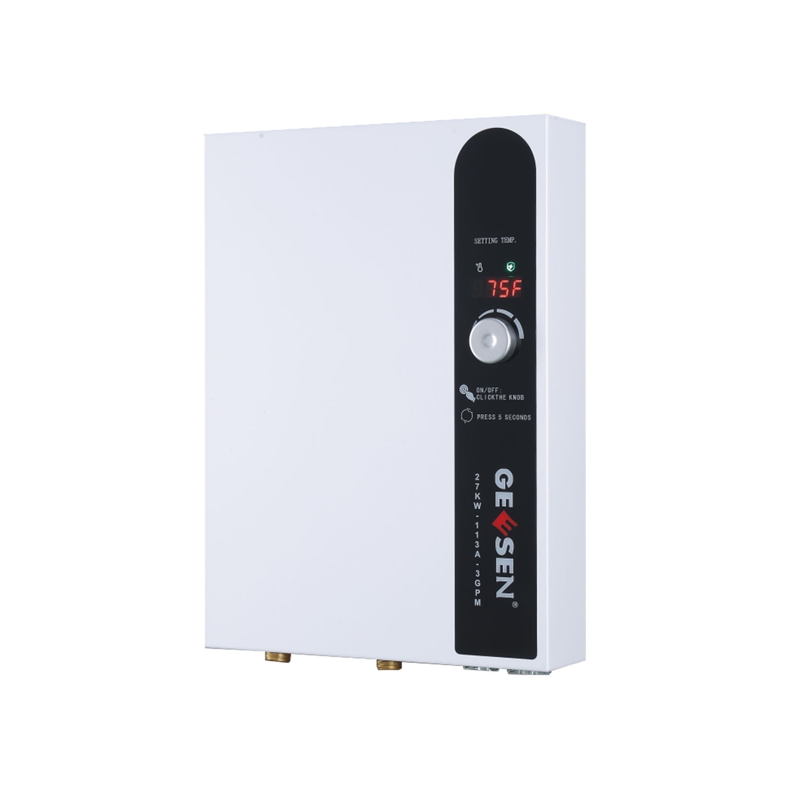 Geesen 27kW 240V Endless Hot Water with Digital Temperature Display for Whole House Showers Electric Tankless Water Heater