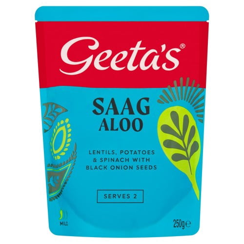 Geeta's Saag Aloo 250g, British Import (Pack of 2)