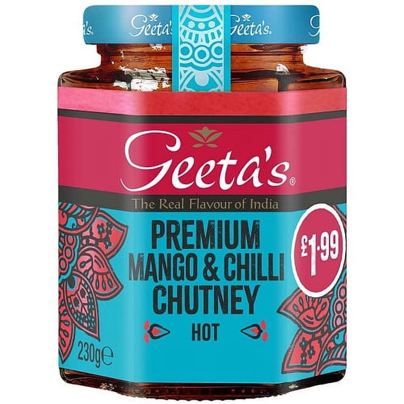 Geetas Premium Mango And Chilli Chutney 230g  (pack of 6)