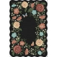 thumbnail image 1 of Geetinfly 10*13FT Area Rugs 1150Gsm100% Polyester Rug Pearl Velvet 350Gsm Velvet Heavy Washed Back Folding Simulation Printed Carpet-Modern-Longing For The Garden Black tone, 1 of 8