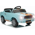 thumbnail image 1 of Geetinfly 12V 4.5Ah Licensed Shelby Ride On Car for Toddlers with Remote Control, Bluetooth, Upgrade Panel, Shock Absorbers, Safety Belt, LED Lights - Blue, 1 of 7