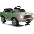 thumbnail image 1 of Geetinfly 12V 4.5Ah Licensed Shelby Ride On Car for Toddlers with Remote Control, Bluetooth, Upgrade Panel, Shock Absorbers, Safety Belt, LED Lights - Green, 1 of 7