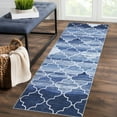 thumbnail image 1 of Geetinfly 2*6FT Area Rugs 1150gsm 100% Polyester Rug Chenille B Wash Back folding Printed carpet -boho Blue tint, 1 of 7