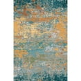thumbnail image 1 of Geetinfly 2*6FT Area Rugs 1300Gsm 100% Polyester Rug 450Gsm Pearl Velvet Folded Washed Back Printed Carpet - Abstract - Colorful Texture Gold blue, 1 of 1