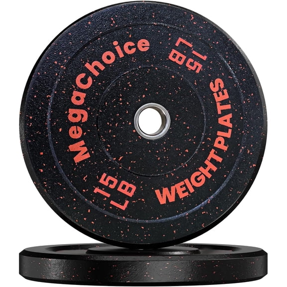 Geetinfly 2 inch Weight Plates,Rubber Weight Plate,for Weight Lifting Home Gym,15 LB,2PCS