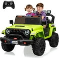 thumbnail image 1 of Geetinfly 24V 4WD 2 Seater Ride On Car for Big Kids with Remote Control, Adjustable Footwell, Electric Vehicle, 3 Speeds, LED Lights, Bluetooth - Green, 1 of 9
