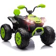 thumbnail image 1 of Geetinfly 24V Kids Electric ATV 2 Seater 4-Wheeler, 800W Dual Motor Ride-On with Remote/Bluetooth/MP3/USB, Spring Suspension & Safety Knee Pads, 7Ah Battery - Green, 1 of 8