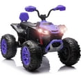 thumbnail image 1 of Geetinfly 24V Kids Electric ATV 2 Seater 4-Wheeler, 800W Dual Motor Ride-On with Remote/Bluetooth/MP3/USB, Spring Suspension & Safety Knee Pads, 7Ah Battery - Purple, 1 of 8