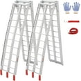thumbnail image 1 of Geetinfly 2Pcs Aluminum Ramps, 1500 Lbs Folding Loading Ramps for Pickup Trucks Bed, Trailers Ramp with Load Straps for UTV, Dirt Bike,ATV, Lawn Mowers, Trucks, 1 of 7