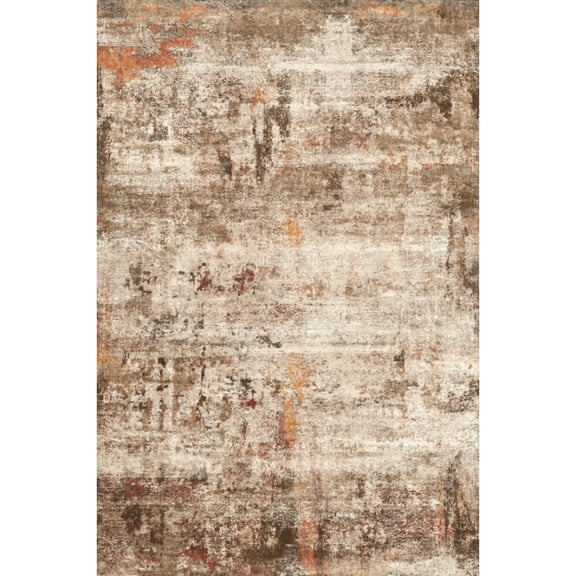 Geetinfly 5*7FT Area Rugs 1150Gsm 100% Polyester Rug 350Gsm Velvet Weight Pearl Velvet Washed Back Folding Printed Carpet Xm-Abstract-Emotional Camel brown tone