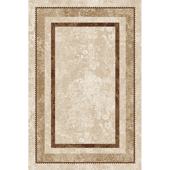 Geetinfly 5*7FT Area Rugs 1150Gsm 100% Polyester Rug 350Gsm Velvet Weight Pearl Velvet Washed Back Folding Simulation Printed Carpet Xm-Modern-Fang Cun Joy Beige