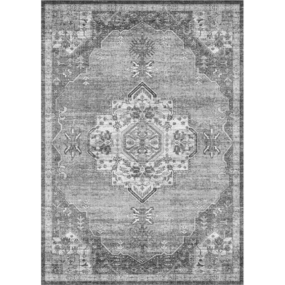 Geetinfly 5FT Area Rugs*7FT Area Rugs 100% Polyester Rug 200G Pile Weight 100% Polyester Rug Towel Pile Tpr Washed Folding Backing Carpet Persia - Haisheng Mingyue Ash