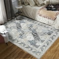 thumbnail image 1 of Geetinfly 8*10FT Area Rugs 980Gsm 100% Polyester Rug Terry Velvet 200 Washed Folded Printed Carpet - Persia - Rubble blue, 1 of 7