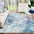 thumbnail image 1 of Geetinfly 8*10FT Washable Soft Area Rug, Modern Abstract Design, Stain Resistant, Foldable, Non-Shedding, Non-Slip Backing, Blue, 1 of 6