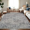 thumbnail image 1 of Geetinfly 8inx10in Vintage Rug Floral Print Medallion Area Rug SoFT Area Rugs Foldable Accent Area Rugs for Dining Room Home Office Blue Gray, 1 of 7