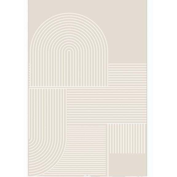 Geetinfly 9*12FT Area Rugs 1150gsm 100% Polyester Rug pearl wash back folding printed carpet Beige