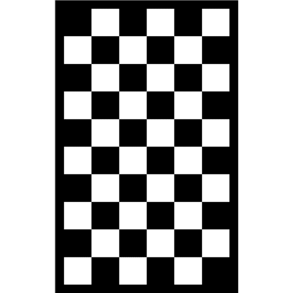 Geetinfly 9*12FT Area Rugs 320Gsm Pp Tube Plastic Woven Outdoor Carpet - Modern - Checkerboard Black and White