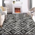 thumbnail image 1 of Geetinfly 9*12FT Area Rugs 9in*12in Large Area Rug Washable Moroccan Rug Low Pile Non-Slip Non-Shedding Floor Cover Geometric Print Carpet Foldable Rug for Bedroom Gray grey, 1 of 7