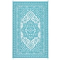 thumbnail image 1 of Geetinfly 9*12FT Area Rugs Outdoor Rugs Reversible Mats Vintage Medallion Plastic Straw Rug for Patio Waterproof Camping Rug Light blue/white, 1 of 7