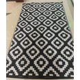 thumbnail image 1 of Geetinfly 9*18FT Area Rugs Area Rug Outdoor Plastic Checkered Rug Waterproof Outdoor Patio Rug Black and White, 1 of 8
