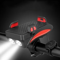Geetinfly Bicycle Front Light Headlight Bike Horn Lamp Cycling Phone Holder Flashlight Bike Accessories