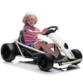thumbnail image 1 of Geetinfly Go Kart for Kids,24V Battery 300WX2 Motors Pedal On Foot Go Cart,8MPH High Speed Drifting Car with Slow Start Function,Music,White, 1 of 6
