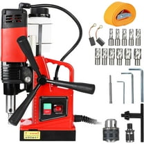 Geetinfly Magnetic Drill Press 110V,1300W 810RPM 1.6 Inch Boring Diameter,11Pcs Drill Bits Electric Drilling Machine