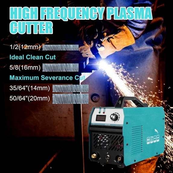 Geetinfly Plasma Cutter,50A Dual Voltage 110V/220V IGBT Inverter Metal Cutting Machine,with Torch for 1/2" Clean Cut