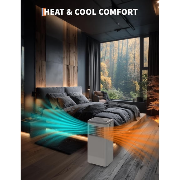 Geetinfly Portable Air Conditioner,10,000 BTU Portable AC with Heater,4-in-1 Cooling AC Portable Air Conditioner for Room,Standing Ventless Floor Air Conditioner Unit