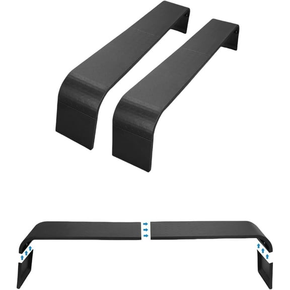 Geetinfly Tandem Axle Trailer Fenders,2 Pack Fit 13"-15" Tires 72-7/8"x10-1/4"x13" Detachable Double Axle Trailer Fenders,Split Design Diamond Tread Plate for Car Hauler,Black