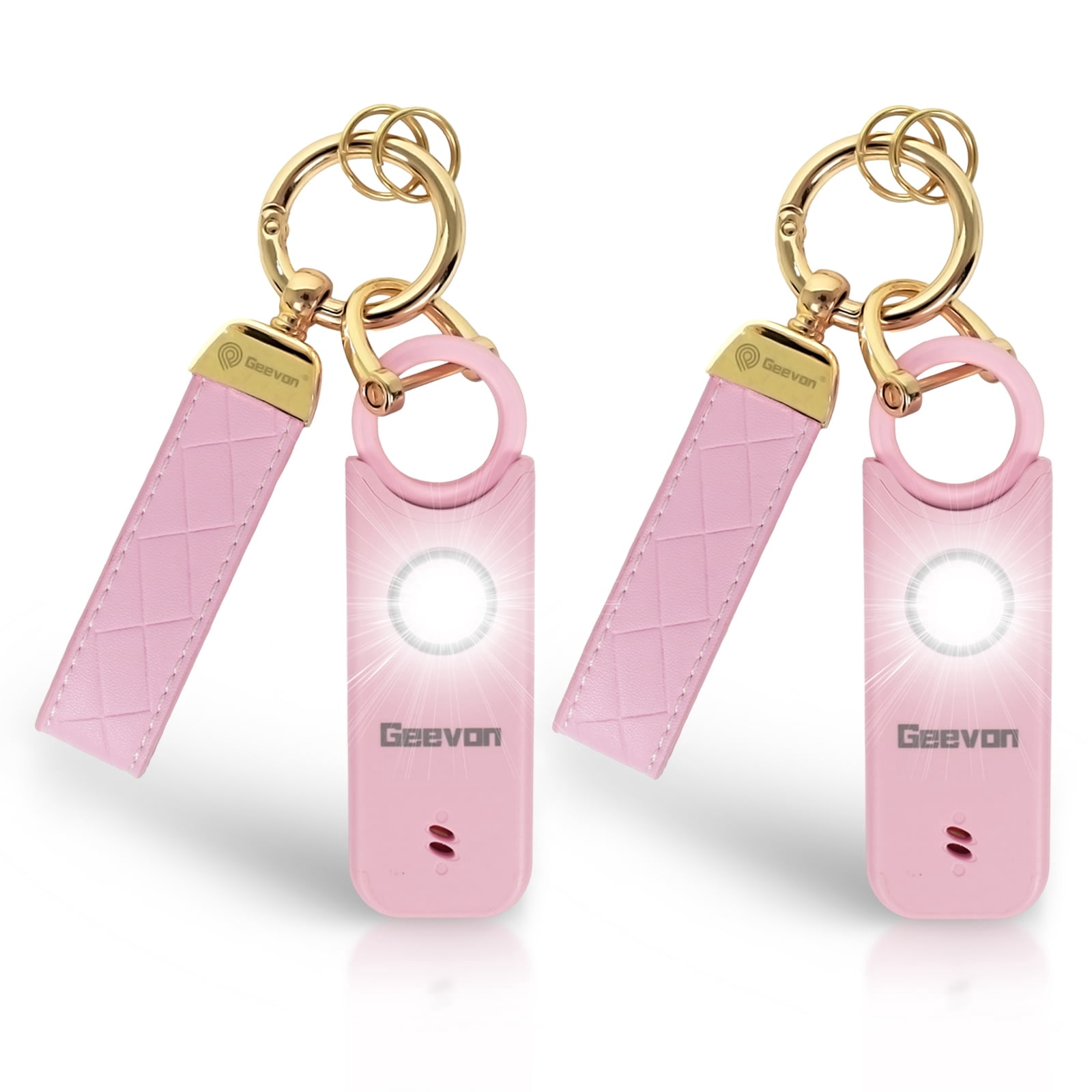 Geevon 2 Pack Rechargeable Personal Safety Alarms for Women, 135DB Self ...