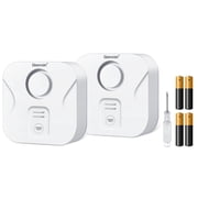 Geevon 2 Pack Water Leak Detectors for Home, 100dB Loud Water Sensor Alarm Leak Detectors with Drip Alert for Kitchen, Basements, Laundry Rooms, IP56 Waterproof(Battery Included)