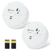 Geevon 2 Pack Water Leak Detectors for Home, 100dB Water Sensor Alarm Leak Detector for Basements, Bathrooms, Kitchens, Garages, Battery-Operated Battery Included