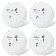Geevon 4 Pack Water Leak Detectors for Home, 100dB Water Sensor Alarm Leak Detector for Basements, Bathrooms, Kitchens, Garages, Battery-Operated (Battery Included)