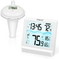 thumbnail image 1 of Geevon Digital Pool Thermometer Floating Easy Read, Remote Digital Pool Thermometer Wireless with High & Low Alert, 4.9" Large Display and 10S Backlit for Swimming Pool, Bath Water, Spas and Hot Tubs, 1 of 7
