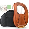 thumbnail image 1 of Geevorks Lyre Harp,Wooden Lyre Harp Lyre Harp Metal Carry Wrench Spare Wh-16 Wooden Lyre Wood With Carry With Carry Wrench Spare Cloth Musicbook Wrench Spare Cloth Harp Metal Wood Metal Wood With, 1 of 7