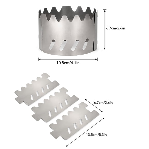 Geevorks Windscreen,Stove Windscreen PortableWindsn 2-in-1 Windscreen Qahm Qinquan