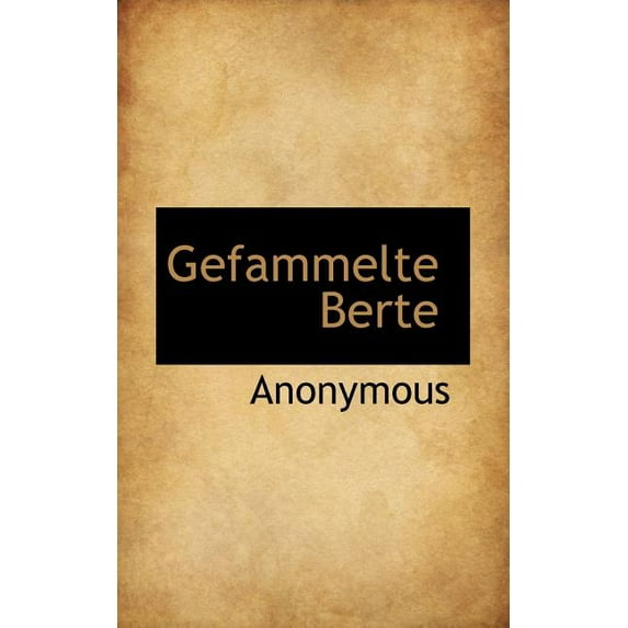 Gefammelte Berte (Paperback)