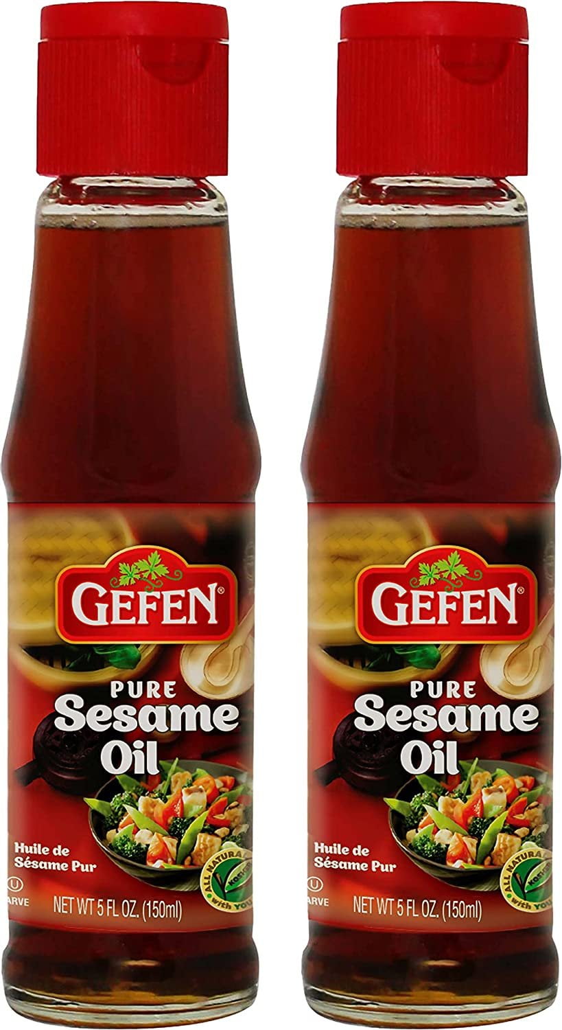 Gefen 100 Pure Toasted Sesame Oil 5oz 2 Pack Full Bodied Great in Dressings, Sauces, Marinades