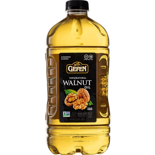Gefen 100 Pure Walnut Oil, 64oz All Natural Rich in Nutrients No