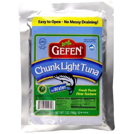 Gefen All Natural Chunk Light Tuna In Water, In A Pouch, 7 Ounces
