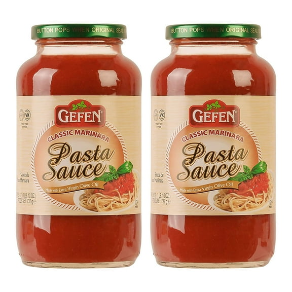 Gefen Classic Marinara Sauce 26oz 2 Pack Rich Tasteing - Made with EVOO Kosher Including Passover