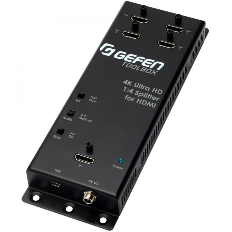その他 Gefen Ultra HD 4K 1:4 HDMI Splitter Gefen GTB-HD4K2K-144C-BLK 4K Ultra HD 1-4 Splitter for Hdmi&
