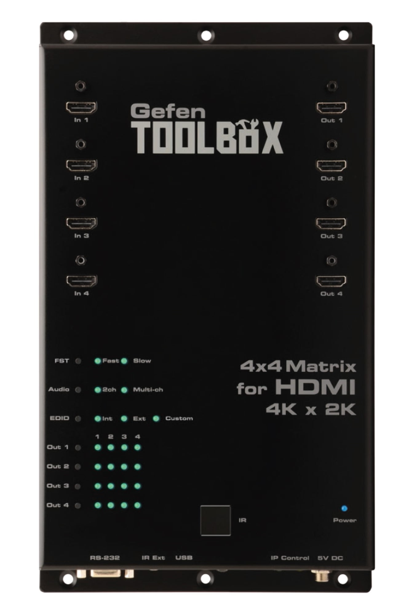 Gefen GTB-HD4K2K-444-BLK Gefen 4x4 Matrix for HDMI with Ultra HD 4K x 2K Support - 3840  2160 - 4 x 4 - 4 x HDMI Out