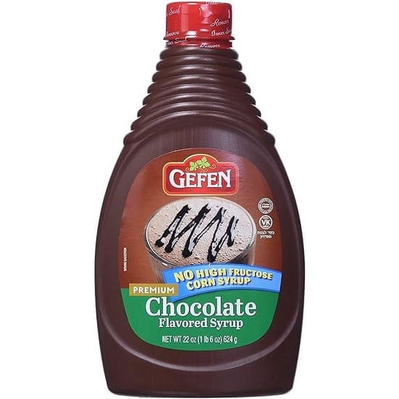 Gefen Gluten Free Chocolate Syrup, 22 Ounce, No High Fructose Corn Syrup, Dairy Free, Kosher (Including Passover)