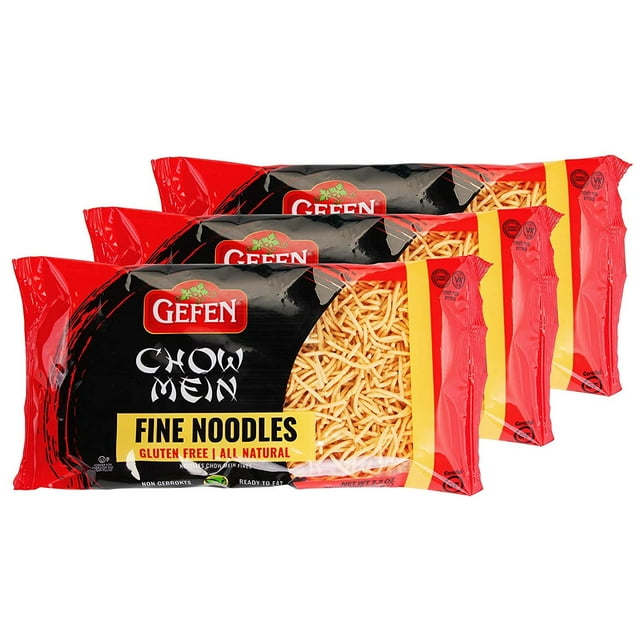 Gefen Gluten Free Chow Mein Fine Noodles, 8oz 3 Pack Ready To Eat, All