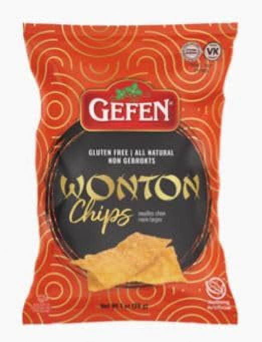 Gefen Gluten Free Wonton Chips, 1oz (6 Pack) Crispy Wonton Strips | Kosher for Passover | Gluten Free Snack | Great for Salad Toppings