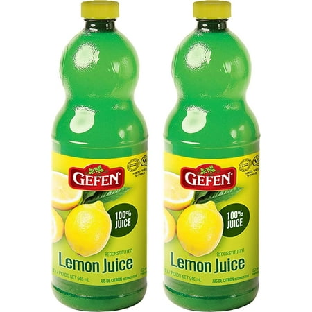 Gefen Lemon Juice, 32oz 2 pack 100% Juice From Concentrate