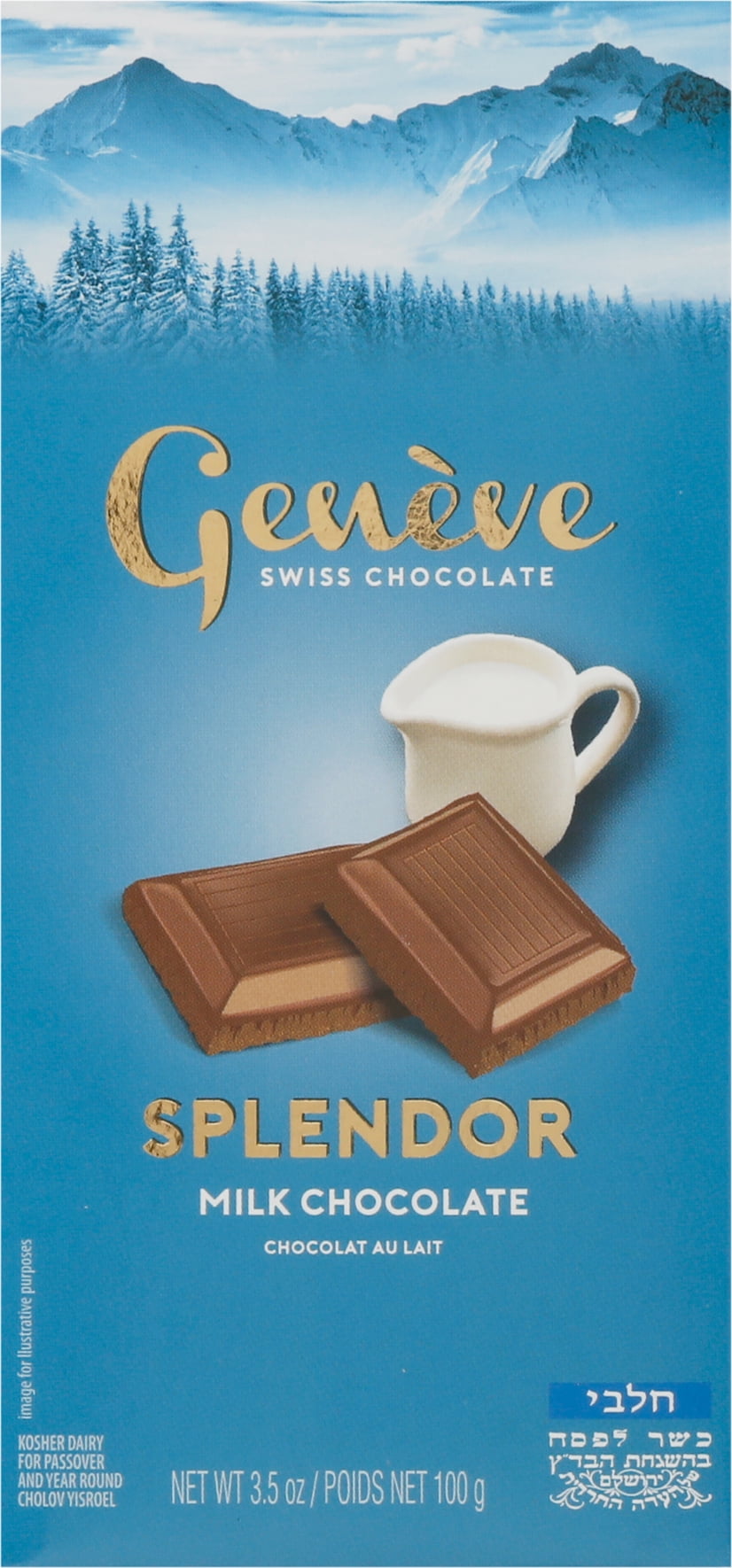 Gefen  Milk Chocolate Bar, 3.5 oz
